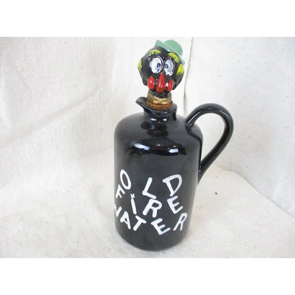 Old Fire Water Jug Whiskey Novelty bottle Vintage Japan 1960‎ napco, 3l3232